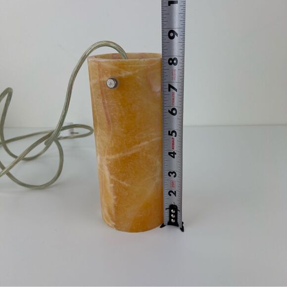 Fine golden honey Onyx Pendant Or Desk Light lamp 8" Perfect ambient lighting - Picture 9 of 10